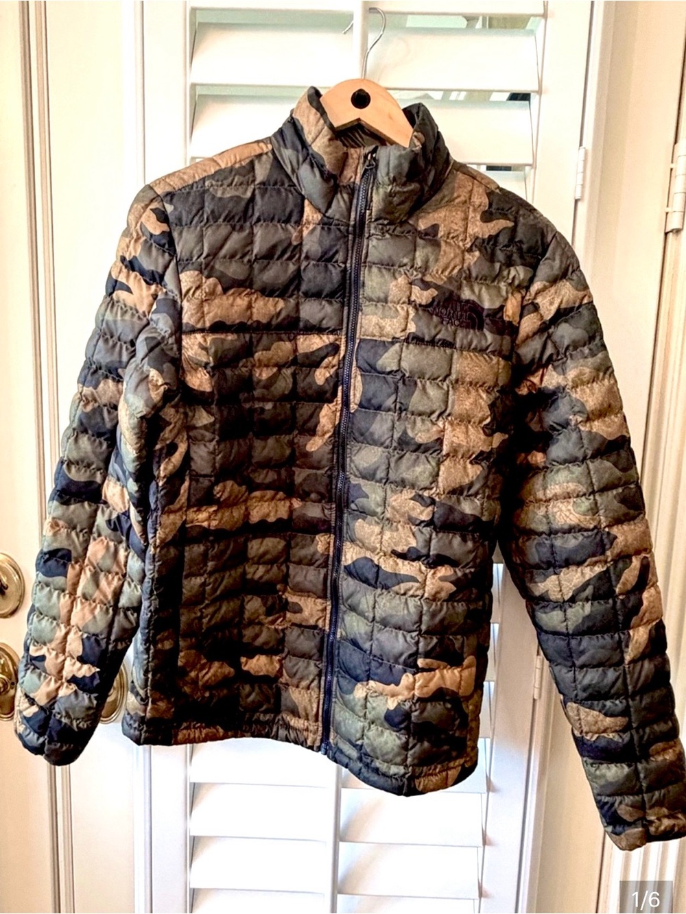 North Face Camouflage Quilt-Style Jacket